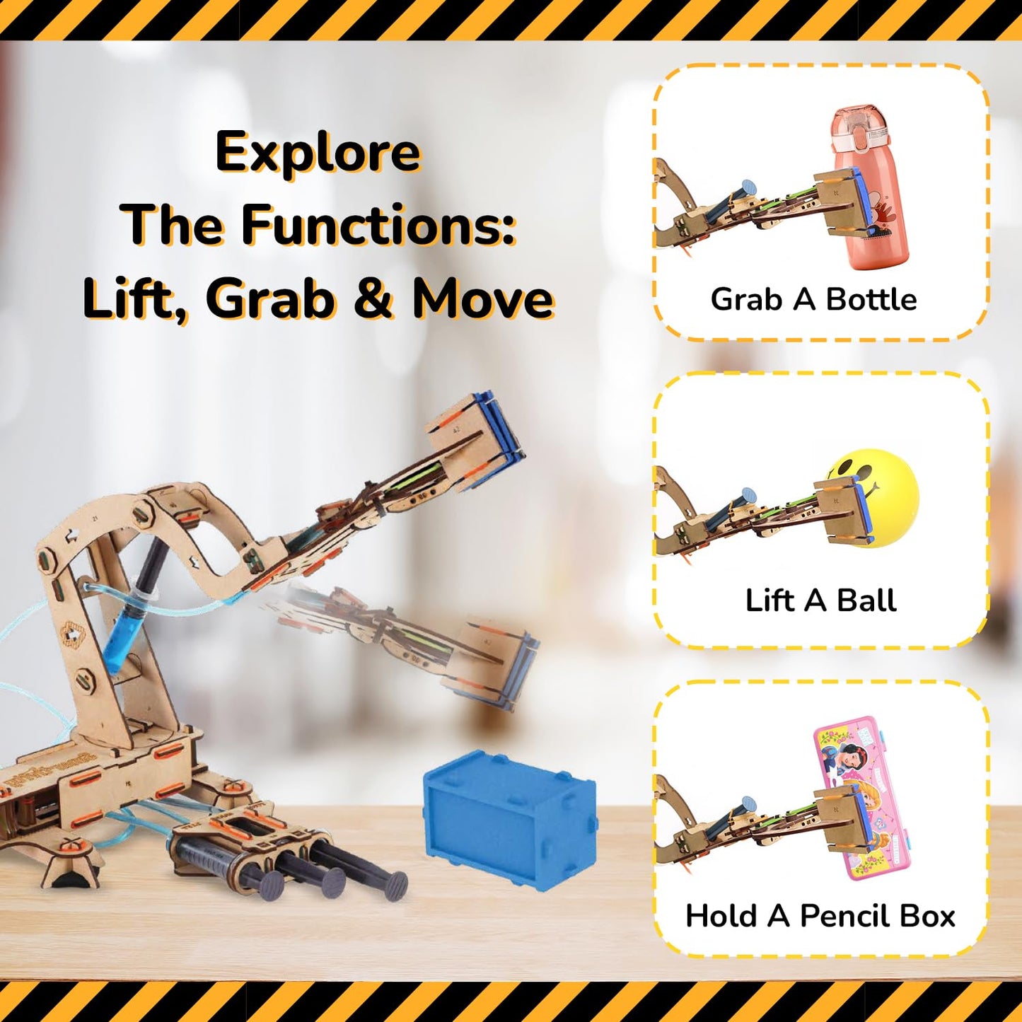 Smartivity Hydraulic Crane, STEM DIY Fun Toy, Educational & Construction Based Activity Game Kit for Kids 6 to 14, Best Birthday Gift for Boys & Girls 6-8-10-12-14 Years Old, Made in India