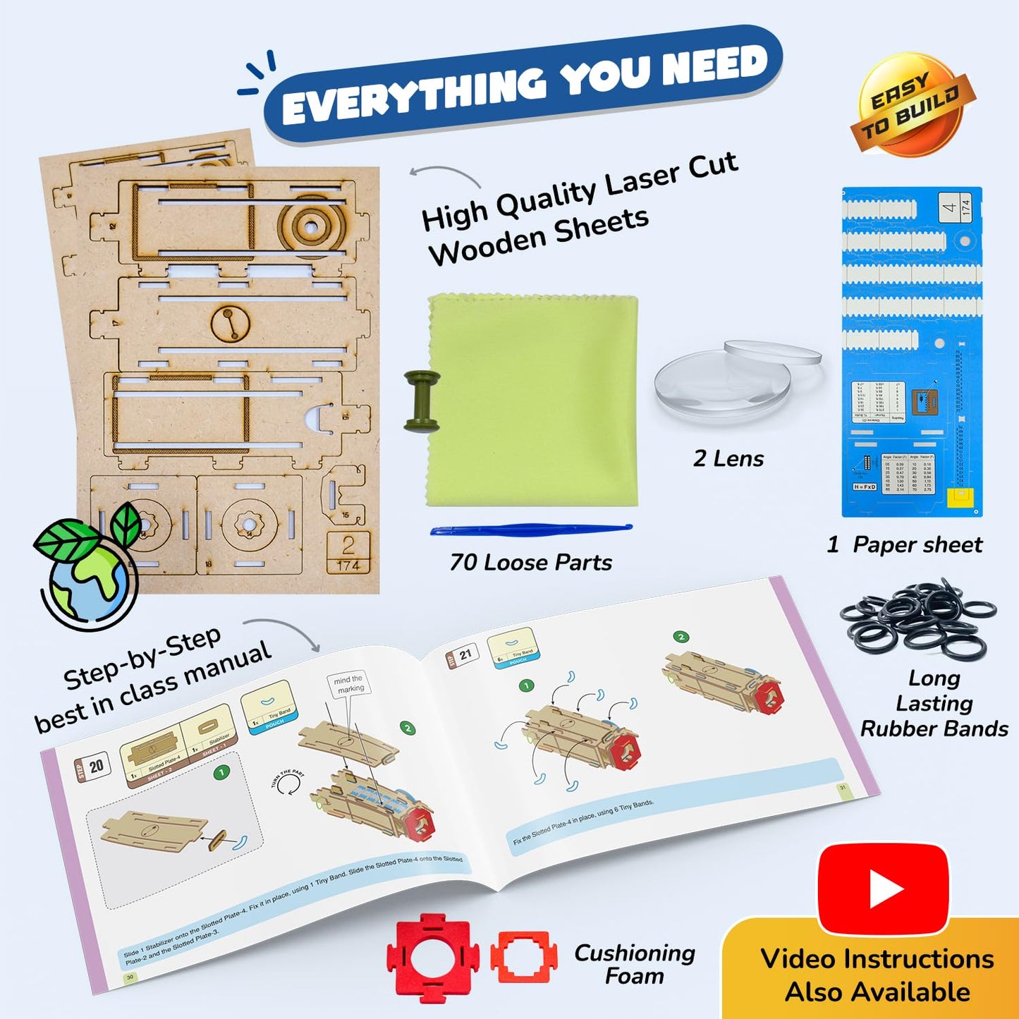 Smartivity Telescope Toy for Kids Age 8-9-10-11-12-13-14 Years Old | Measure Height & Distance | Birthday Gift for Boys & Girls | DIY Science Toys for Kids 8-14 Year| STEM Kit