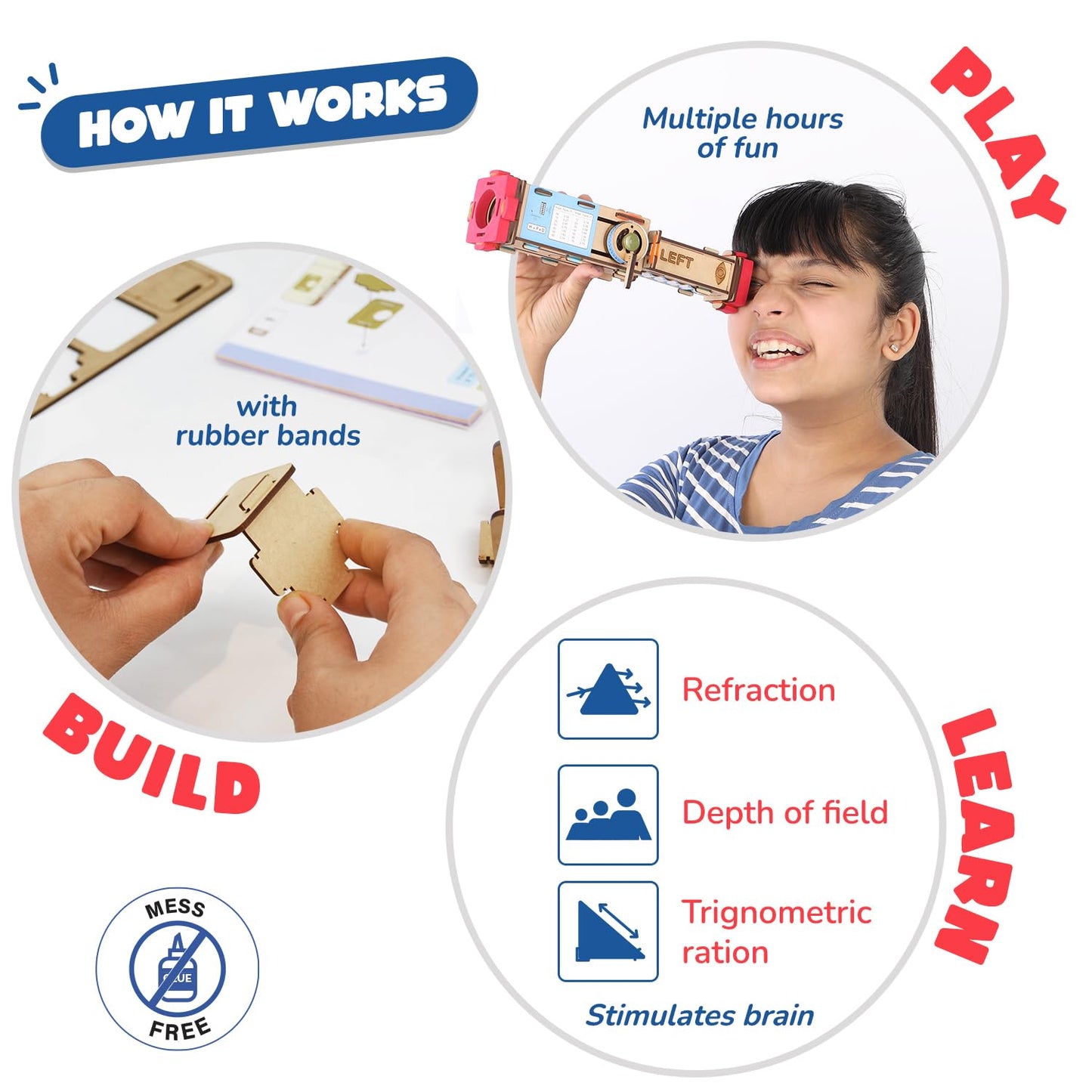 Smartivity Telescope Toy for Kids Age 8-9-10-11-12-13-14 Years Old | Measure Height & Distance | Birthday Gift for Boys & Girls | DIY Science Toys for Kids 8-14 Year| STEM Kit